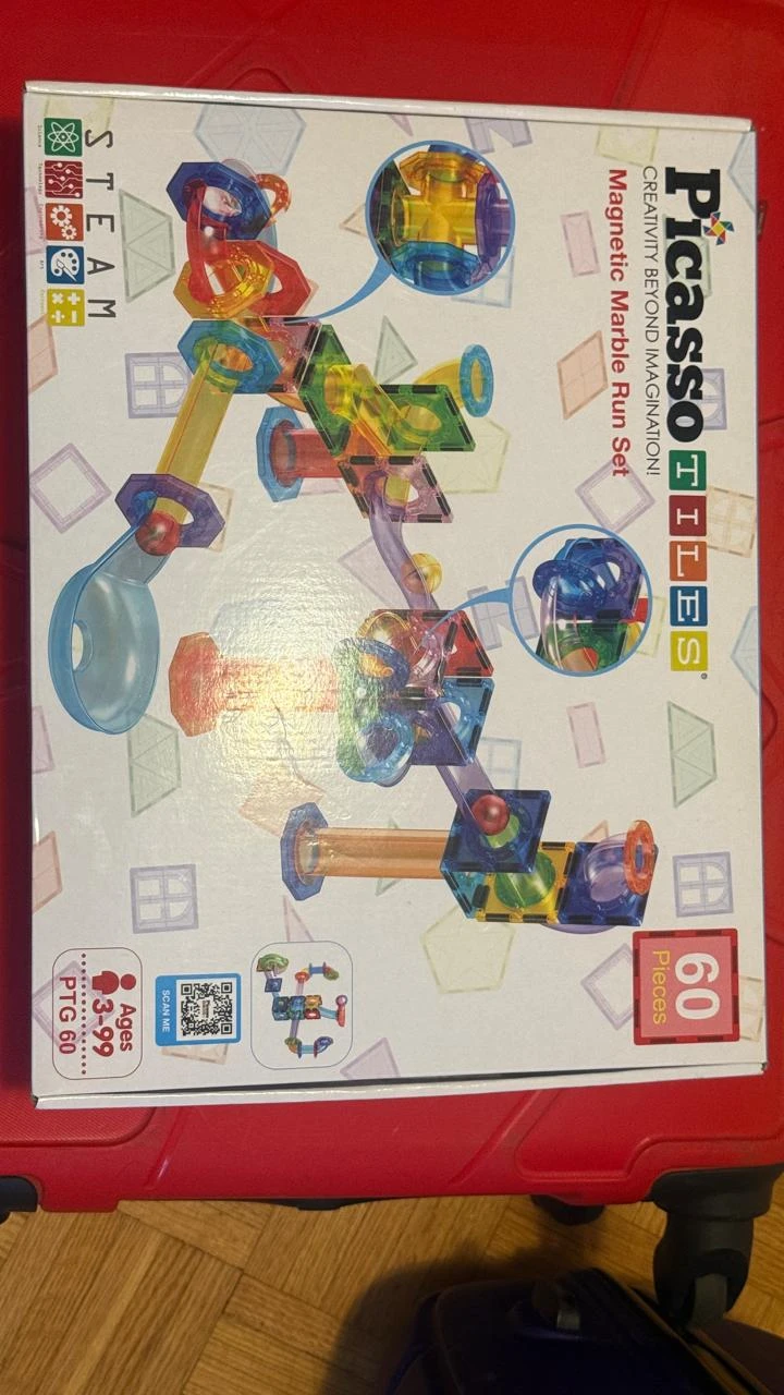 PicassoTiles Magnetic Marble Run Set 60 pieces