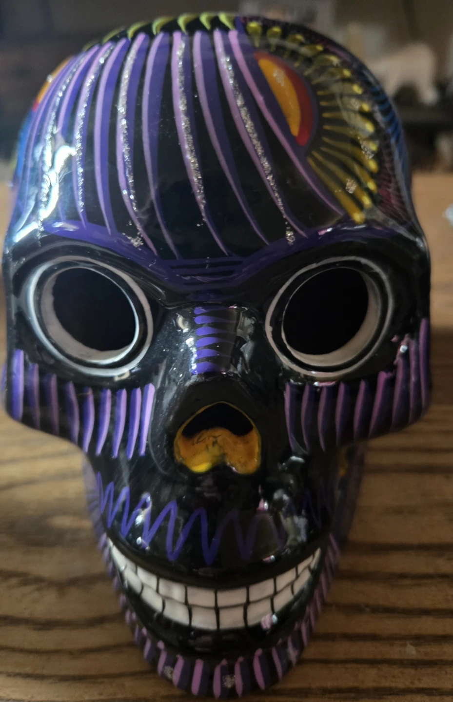 Telavera hand painted Hand-painted sugar skull - photo 5
