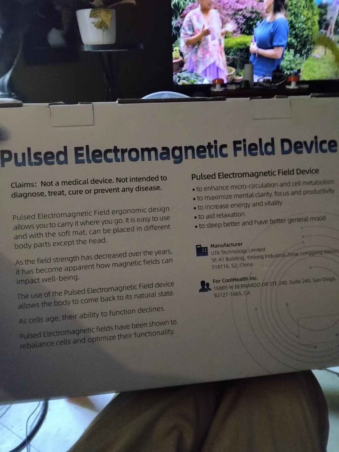 UTK Pulsed Electromagnetic Field Device Model H25P1