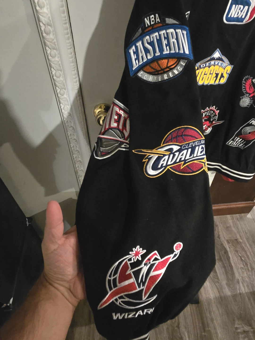 NBA All-Over Team Patch Varsity Jacket - photo 5