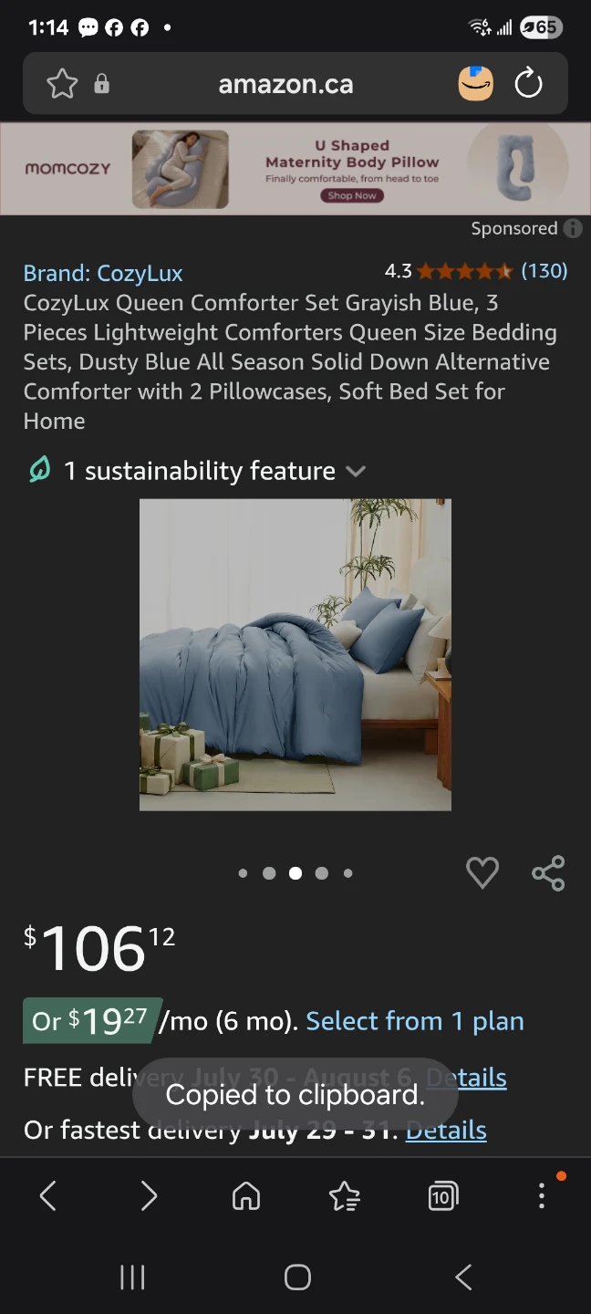 Queen Comforter Set with 2 pillow cases brand new light blue - photo 5