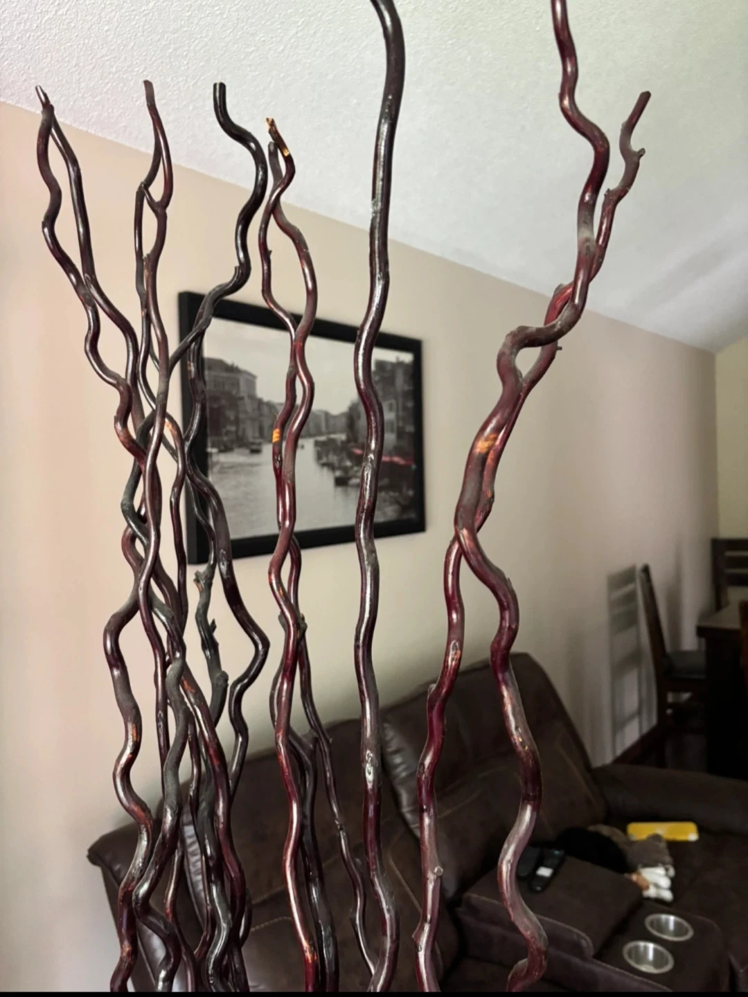 Glass Floor Vase with Sticks - photo 2
