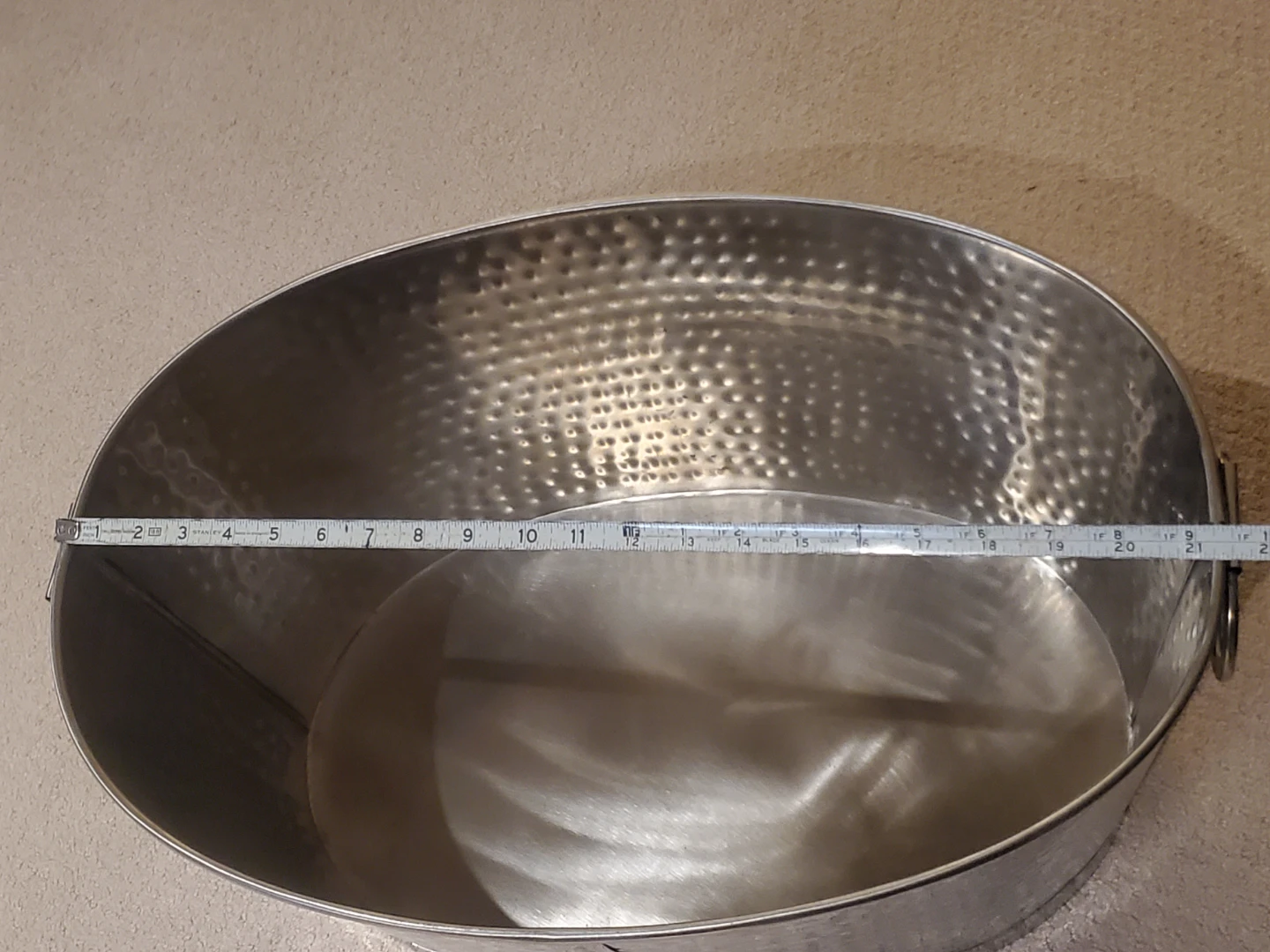 Hammered Metal Beverage Tub - photo 3