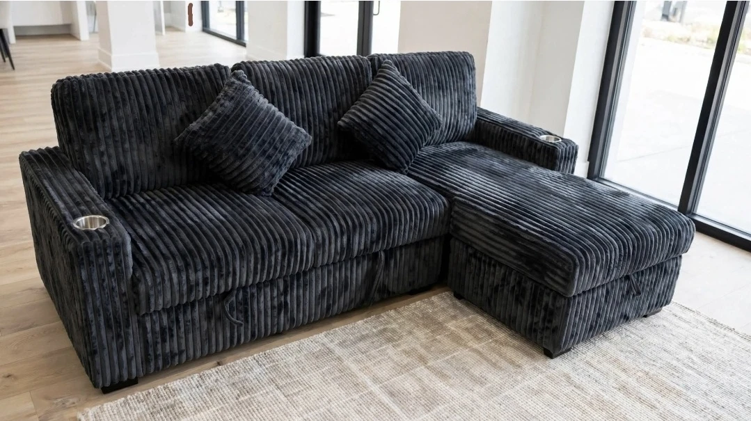 BRAND NEW IN BOX - Modern Sleeper Sectional with Storage