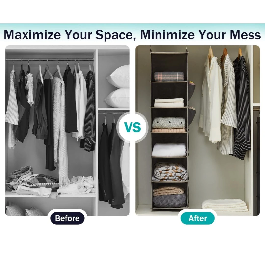 Youdenova 6-Shelf Hanging Closet Organizer - photo 5