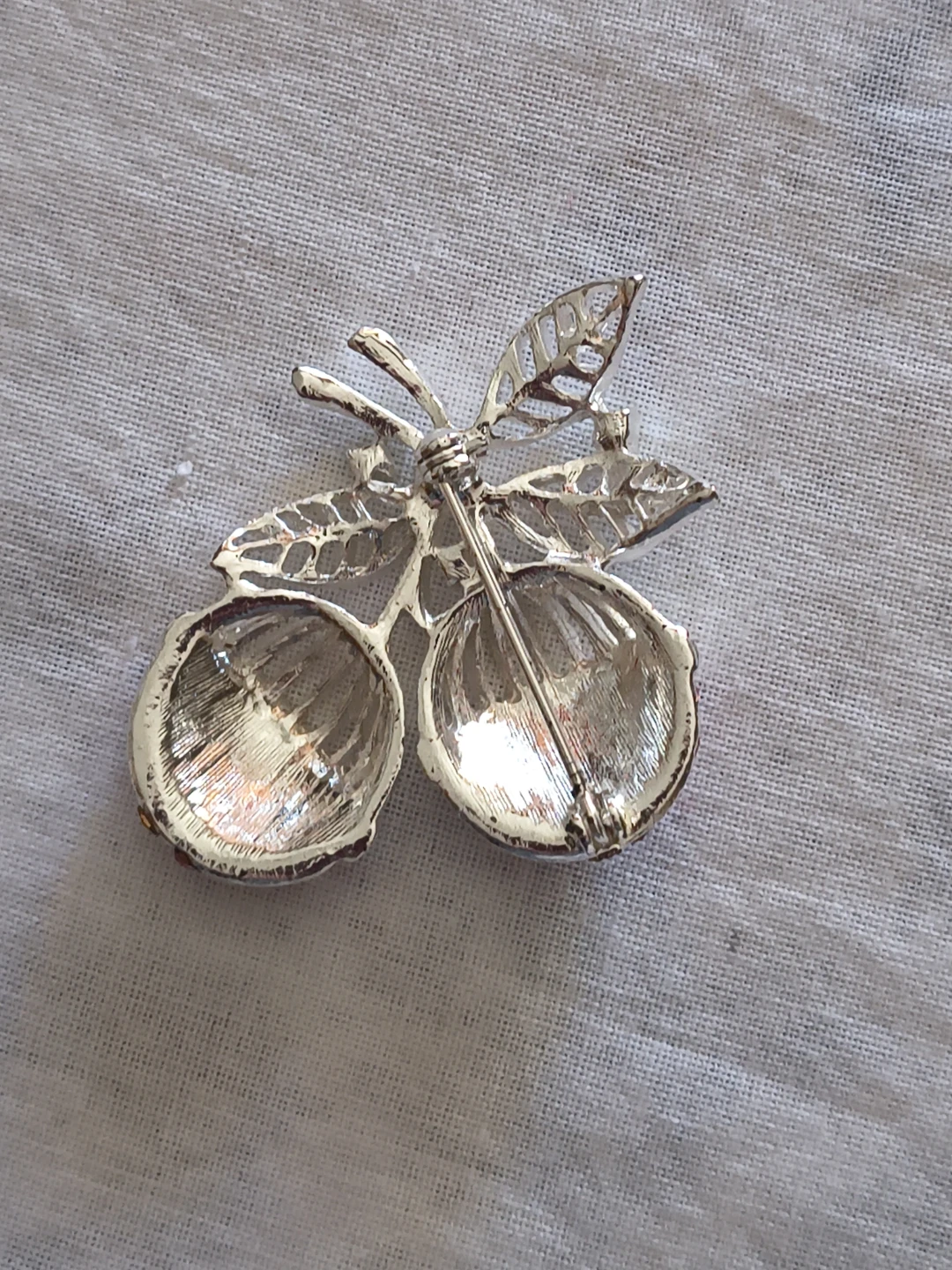 Vintage Crystal Cherry Brooch - photo 2