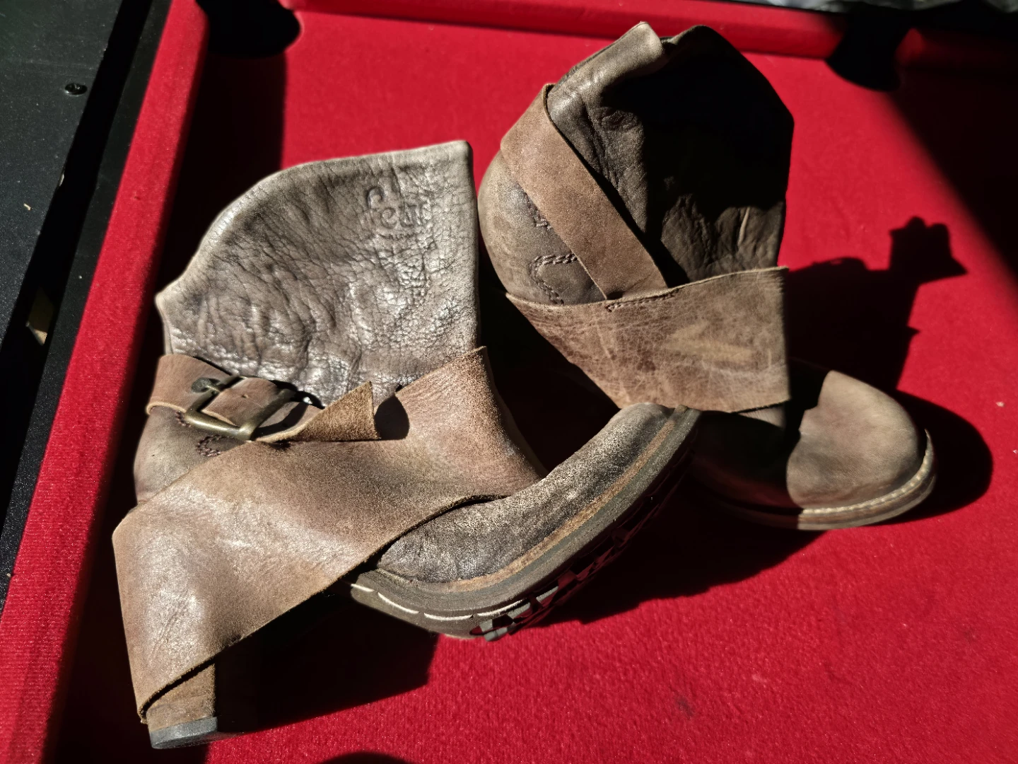 Fleur Brown Leather Ankle Boots