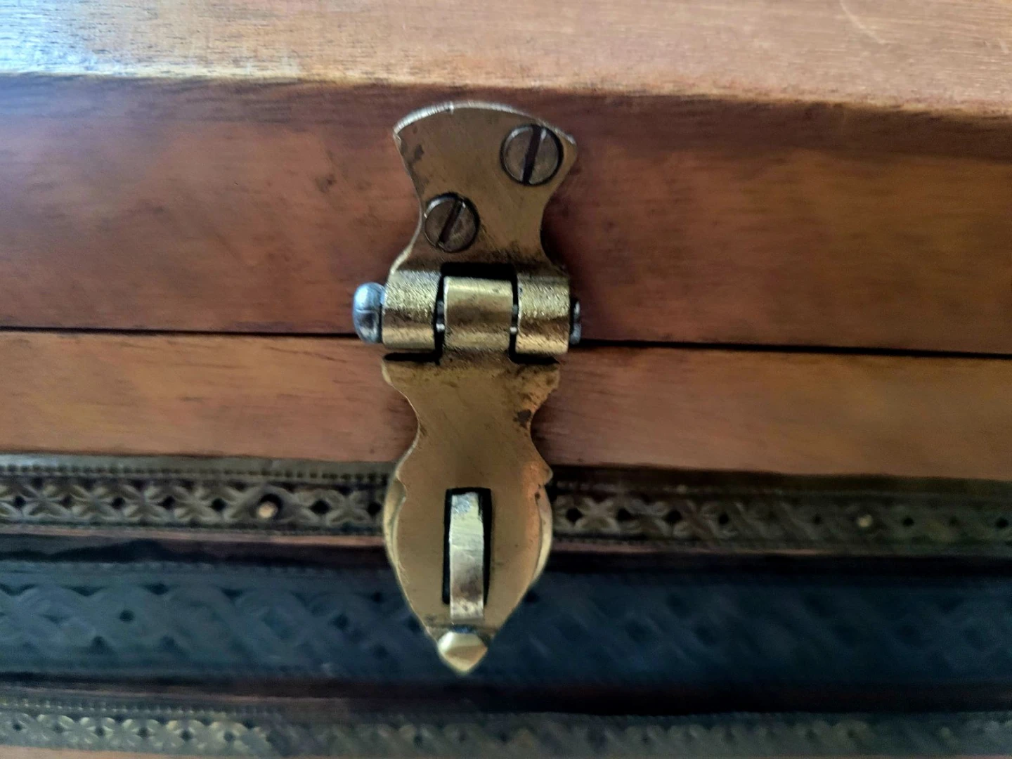 Vintage Wooden Pyramid Box Malabar Dowry Jewelry Chest India - photo 4