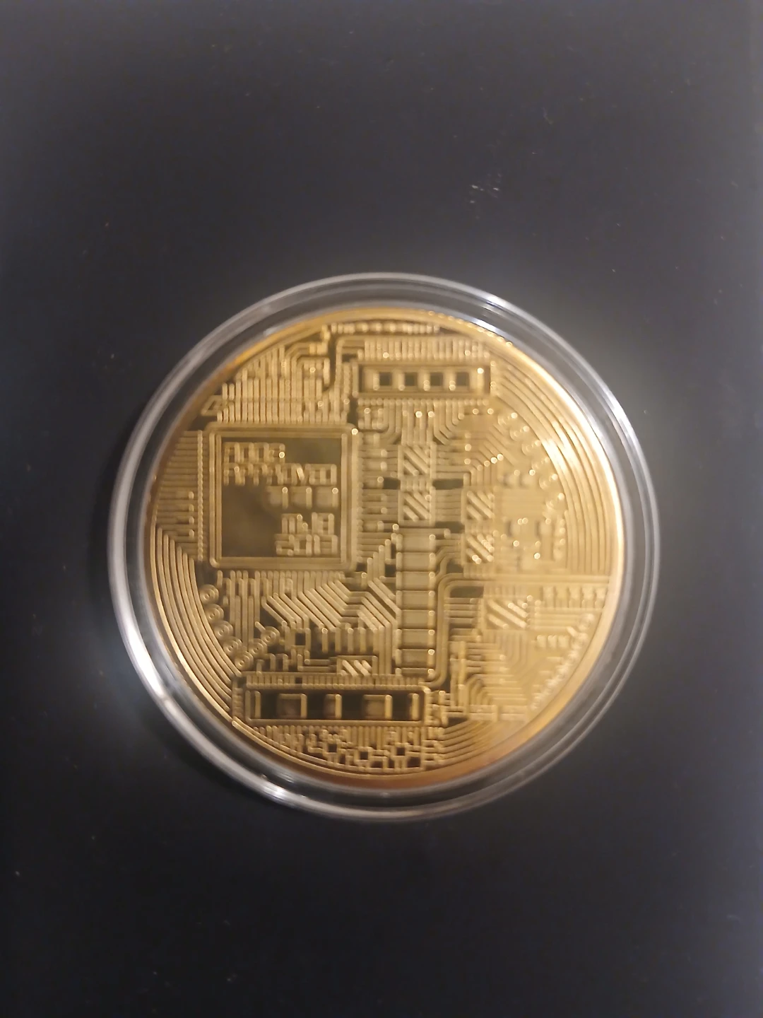 5 of Gold-toned Bitcoin souvenir coin - photo 2