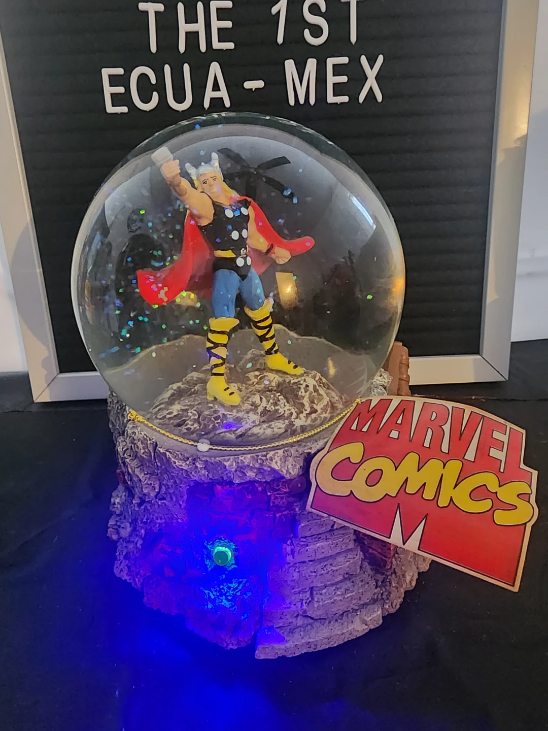 Marvel Comics The Mighty Thor Snow Globe damage box