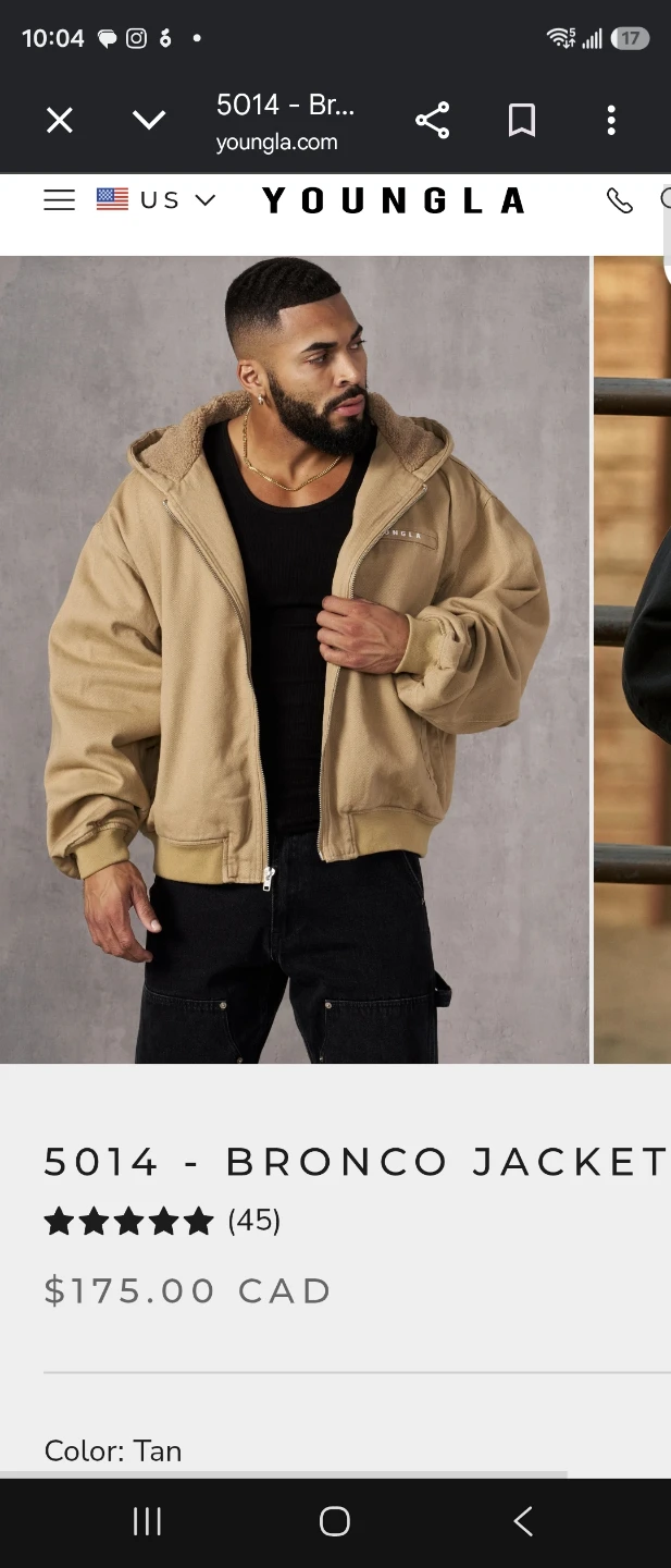 YoungLA Quilted Hooded Jacket - Tan - photo 4