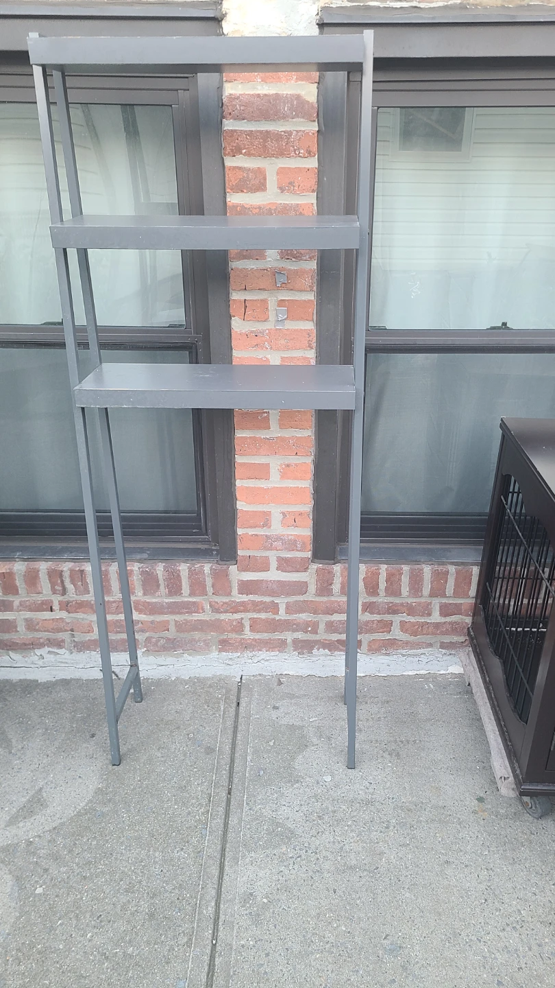 Gray metal Over-the-Toilet Storage Shelf - photo 3