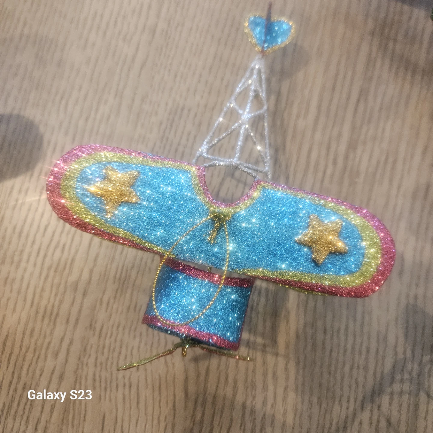 Glittery Airplane Christmas Ornaments - photo 4