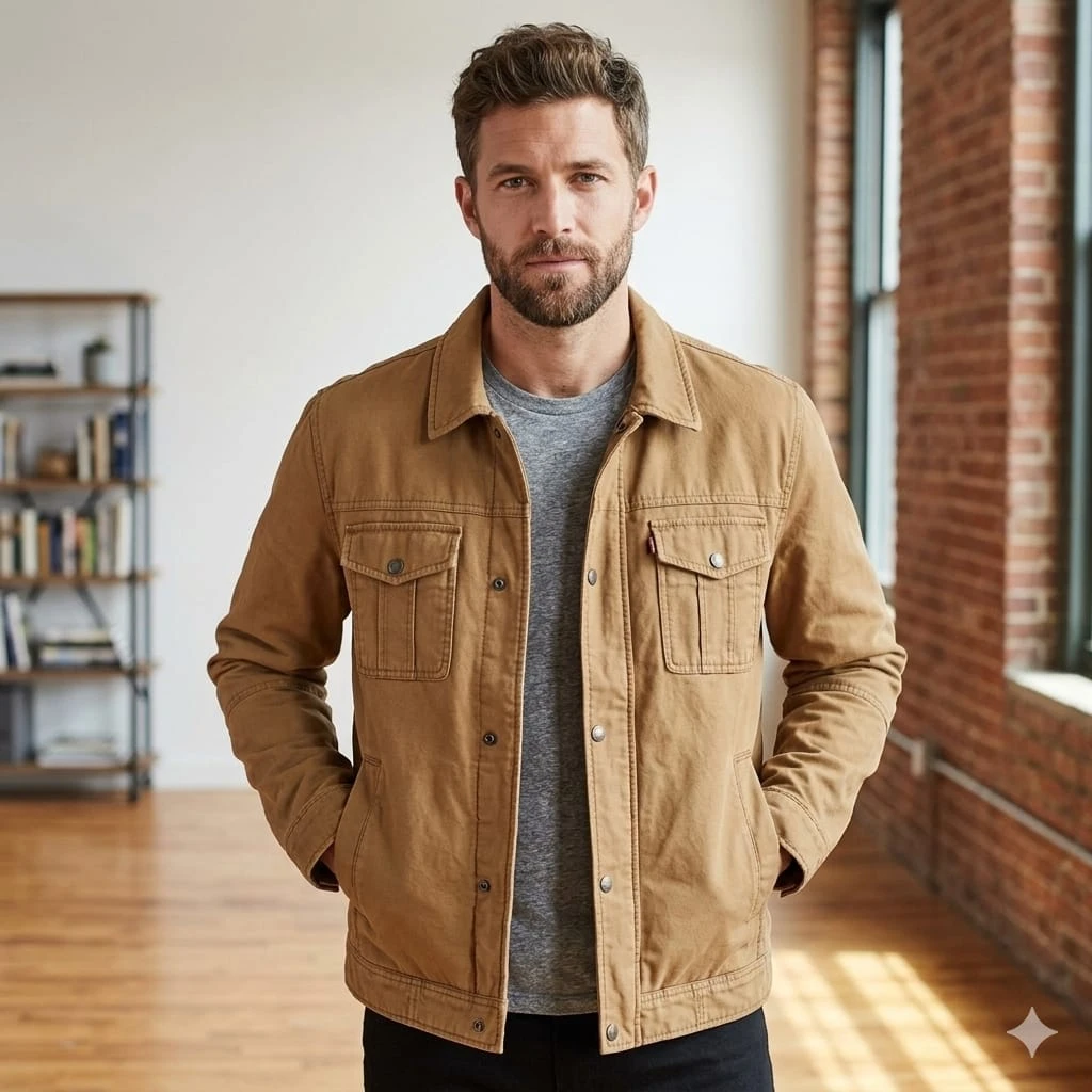Levi's Canvas Trucker Jacket - Brown