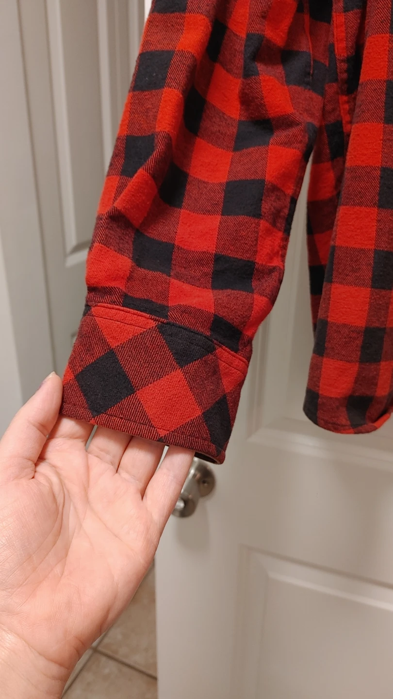 Men's Canadiana Red and Black Plaid Flannel Shirt - photo 4