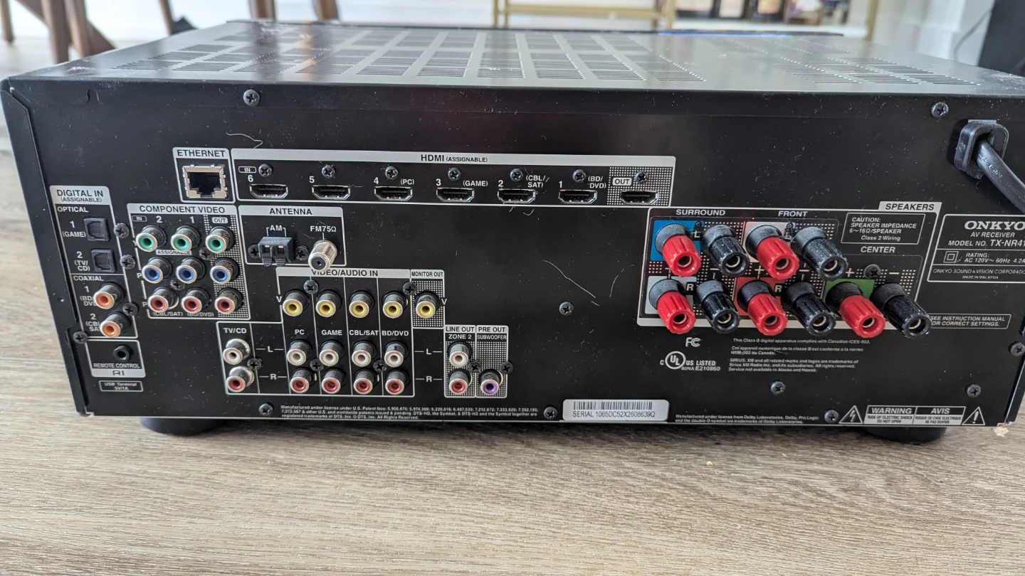 Onkyo TX-NR414 AV Receiver with Yamaha Speaker System - photo 2