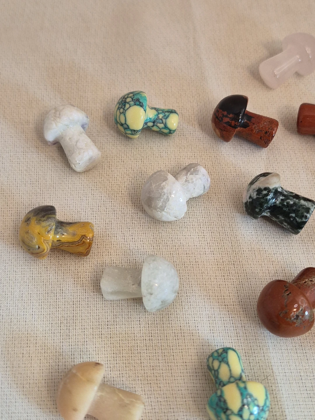 Mix Misc Lot of 16 Little Crystal Mushrooms Brand New Leftovers - photo 2