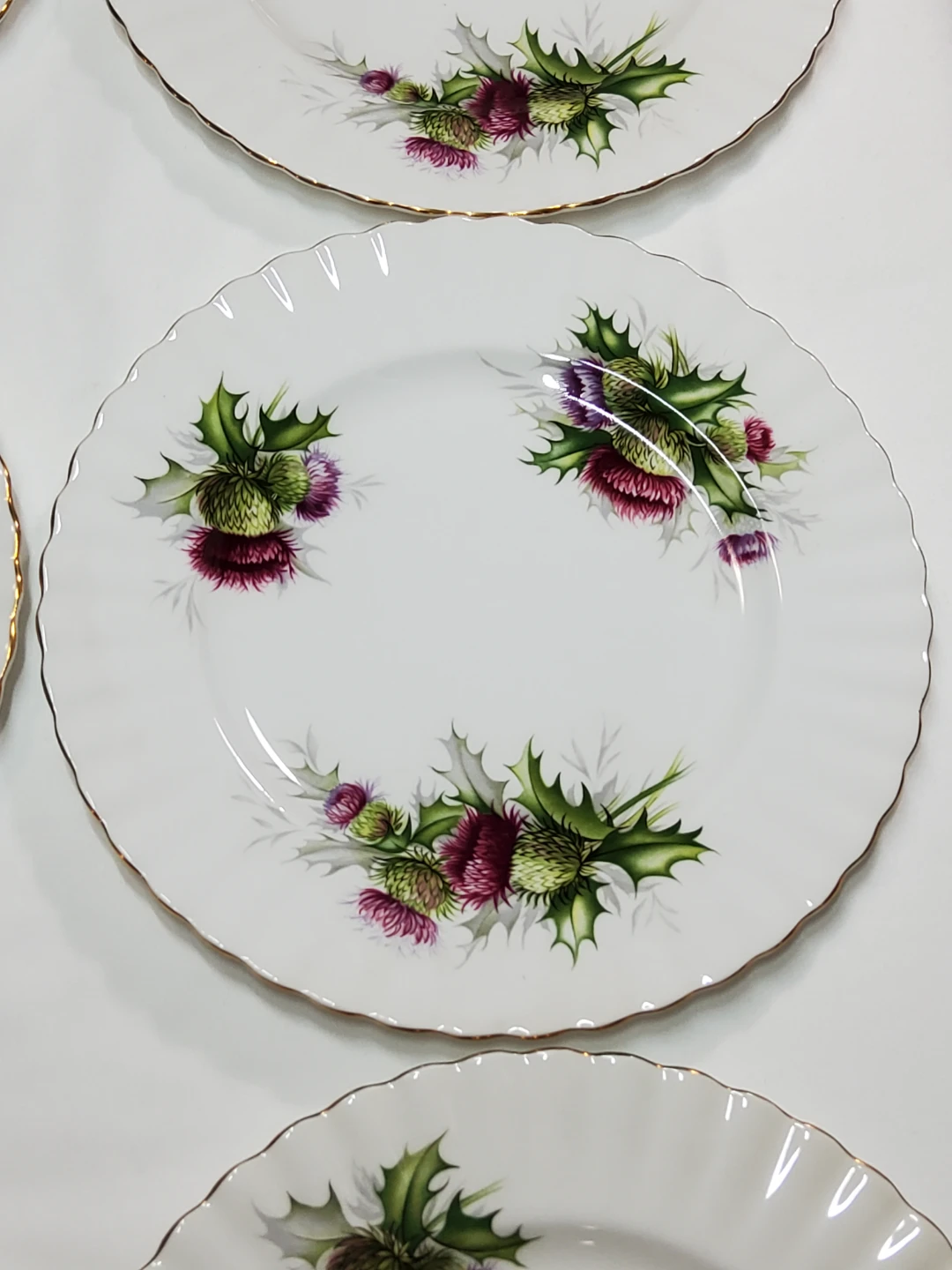 Royal Albert Highland Thistle Salad Dessert / Cake Plate - photo 3