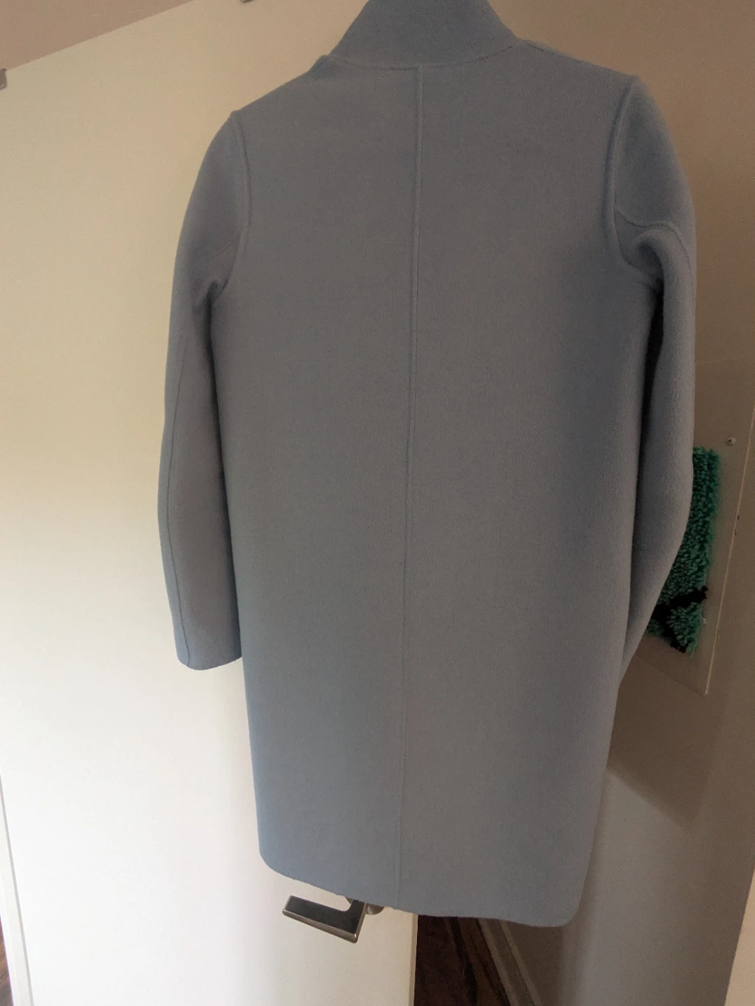 Zara Basic Light Blue Wool Coat