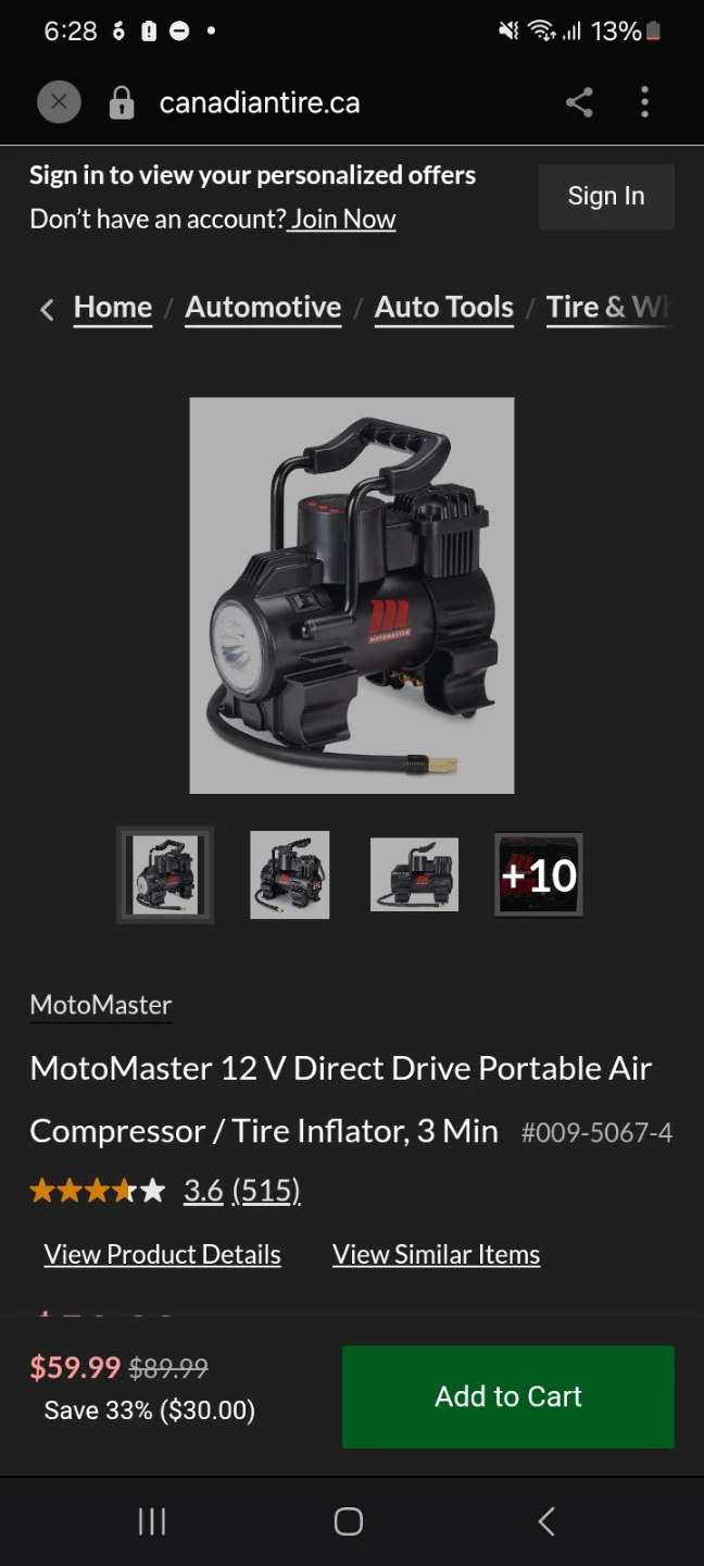 Motomaster tire inflator - photo 2
