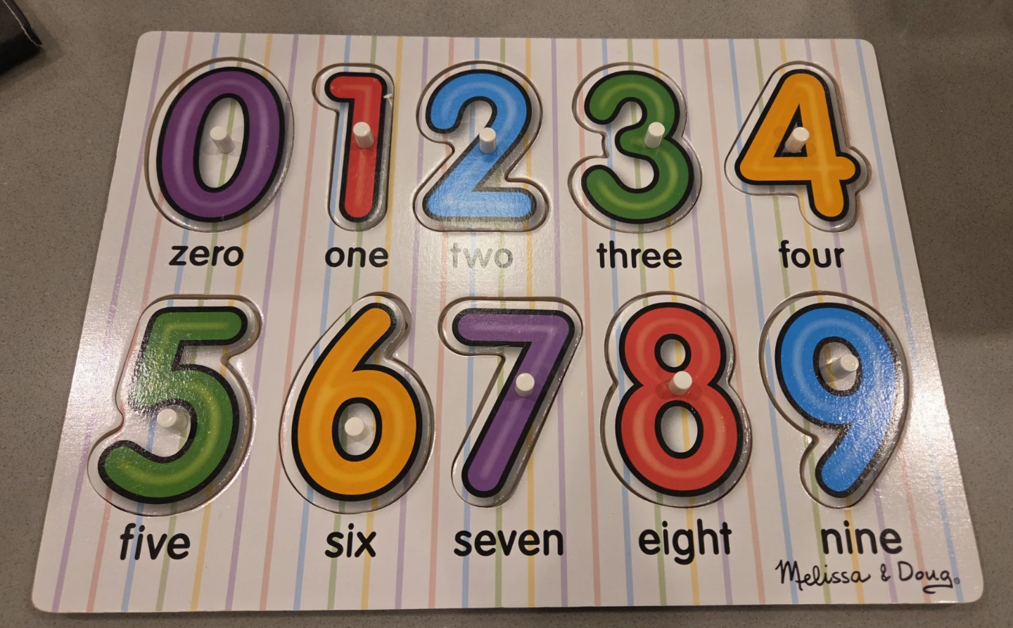 Melissa & Doug Wood Board Puzzles - Alphabet/Numbers/Colours