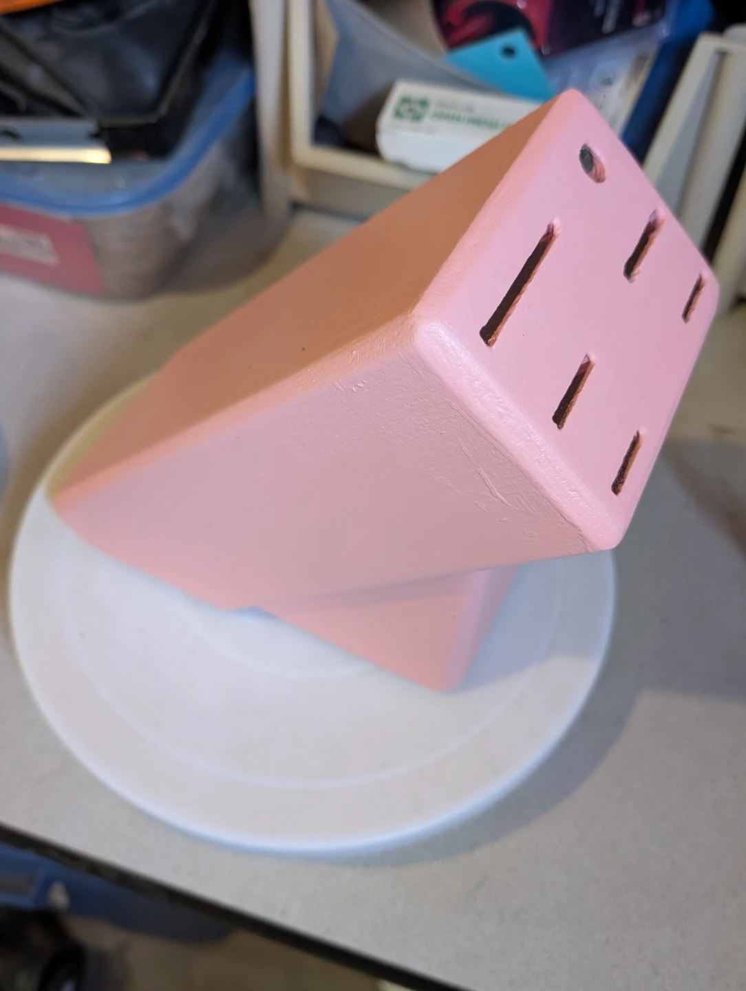 Pink Wooden Knife Block - photo 3