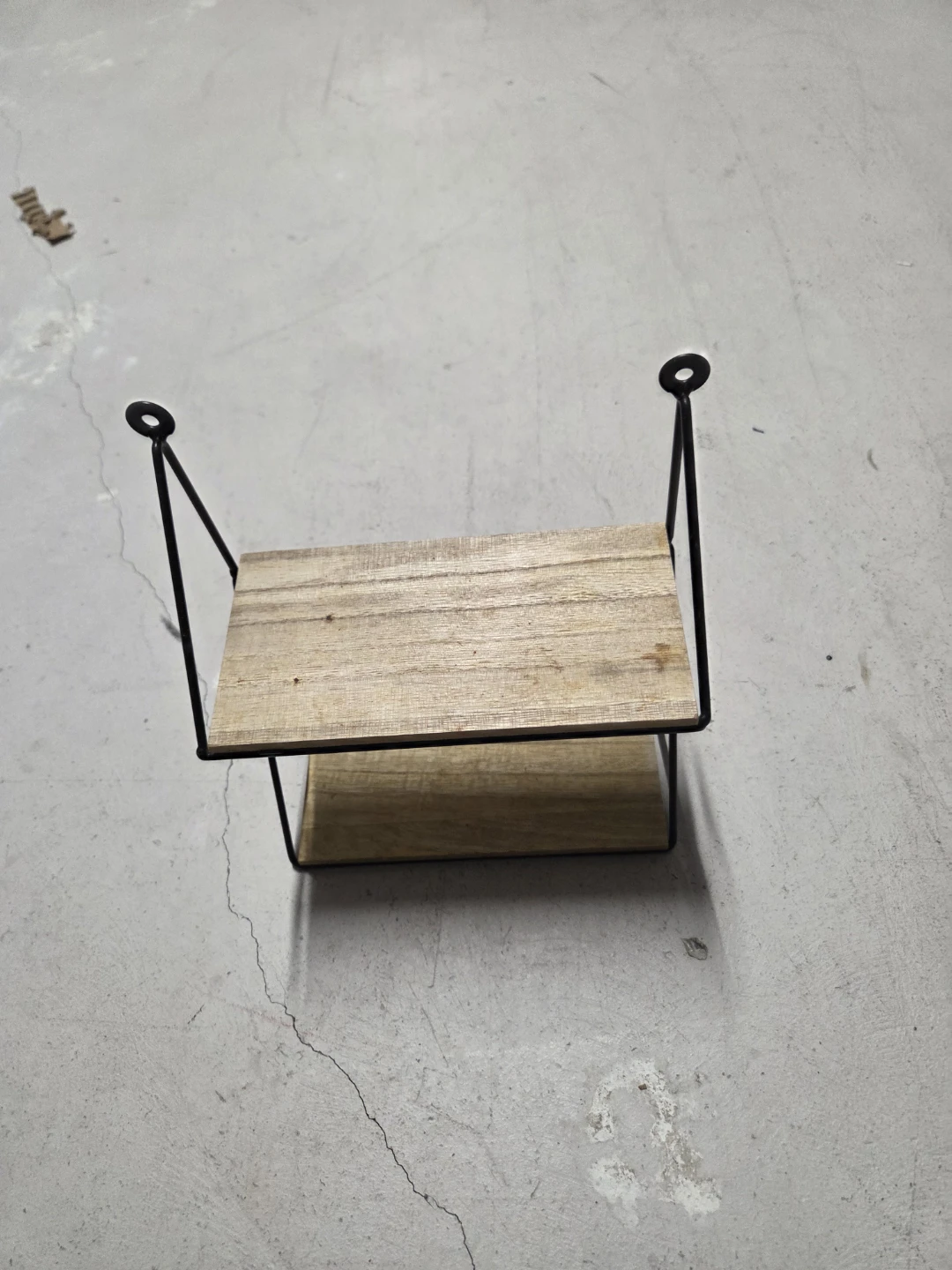 Two-Tier Wall Mounted Wooden Shelf - photo 2