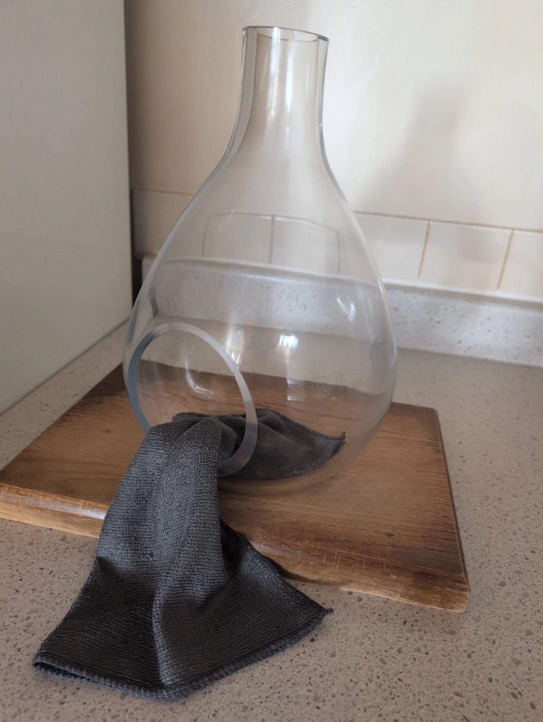 Clear Glass Decorative Vase