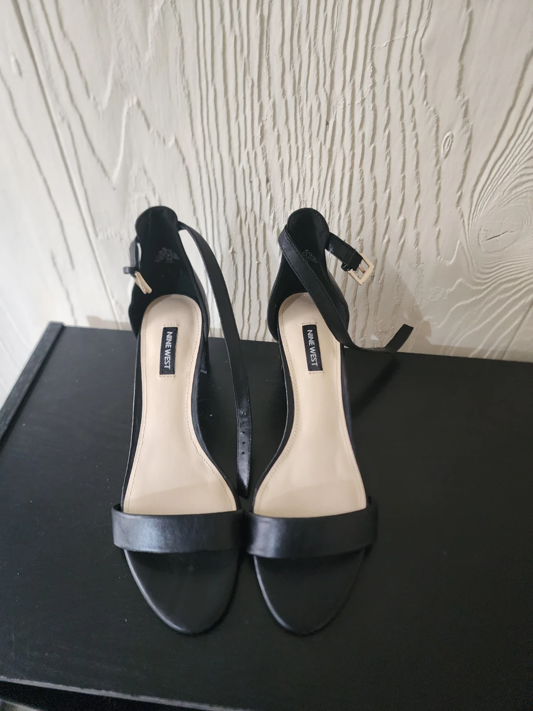Nine West Black Ankle Strap Heels