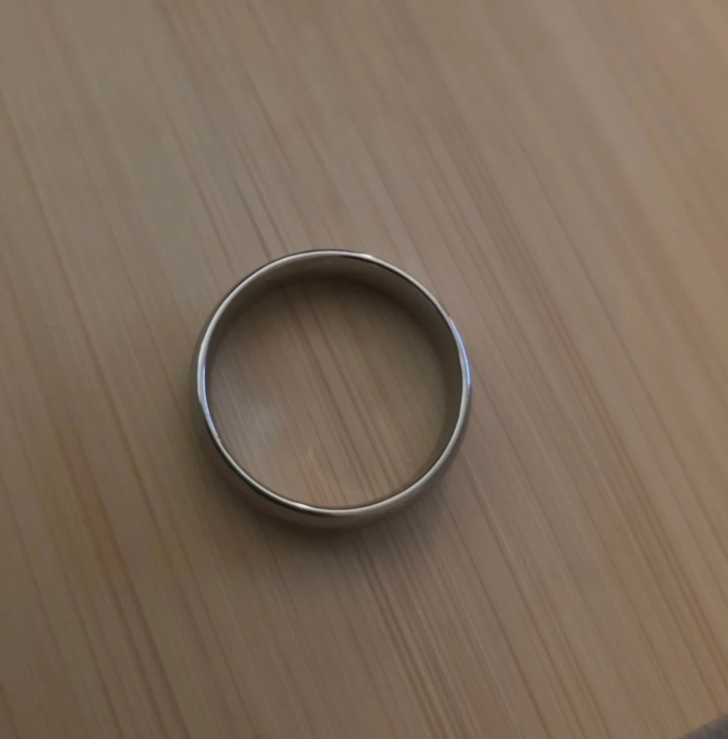 Simple Silver Tone Band Ring