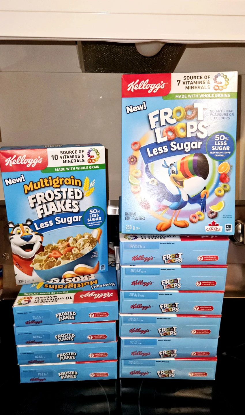 BRAND NEW 12 Boxes of Kellogg's Cereal - Less Sugar Varieties - photo 2