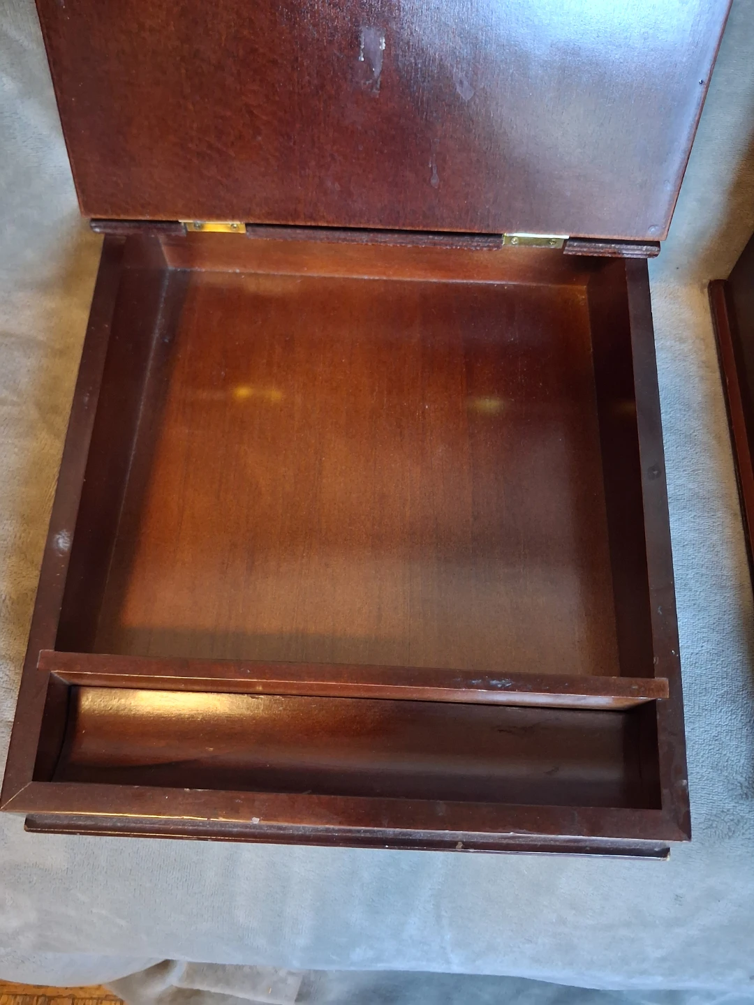 Set of Two Wooden Hinged Storage Boxes - photo 3