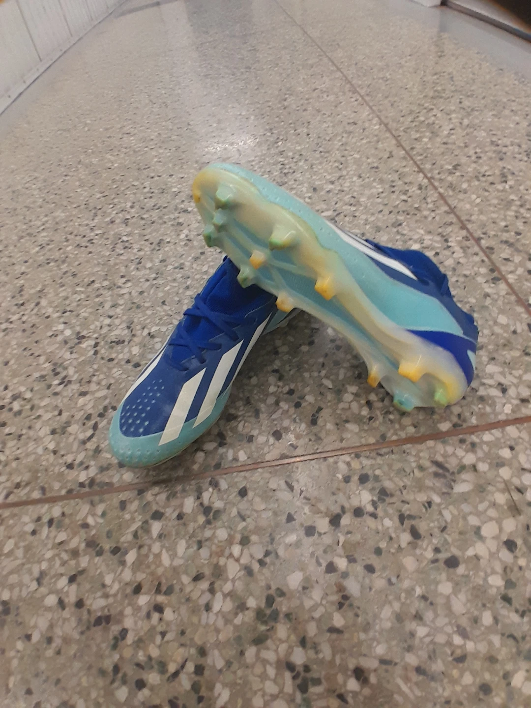 Adidas X Soccer Cleats - Blue and White Boys Size 7