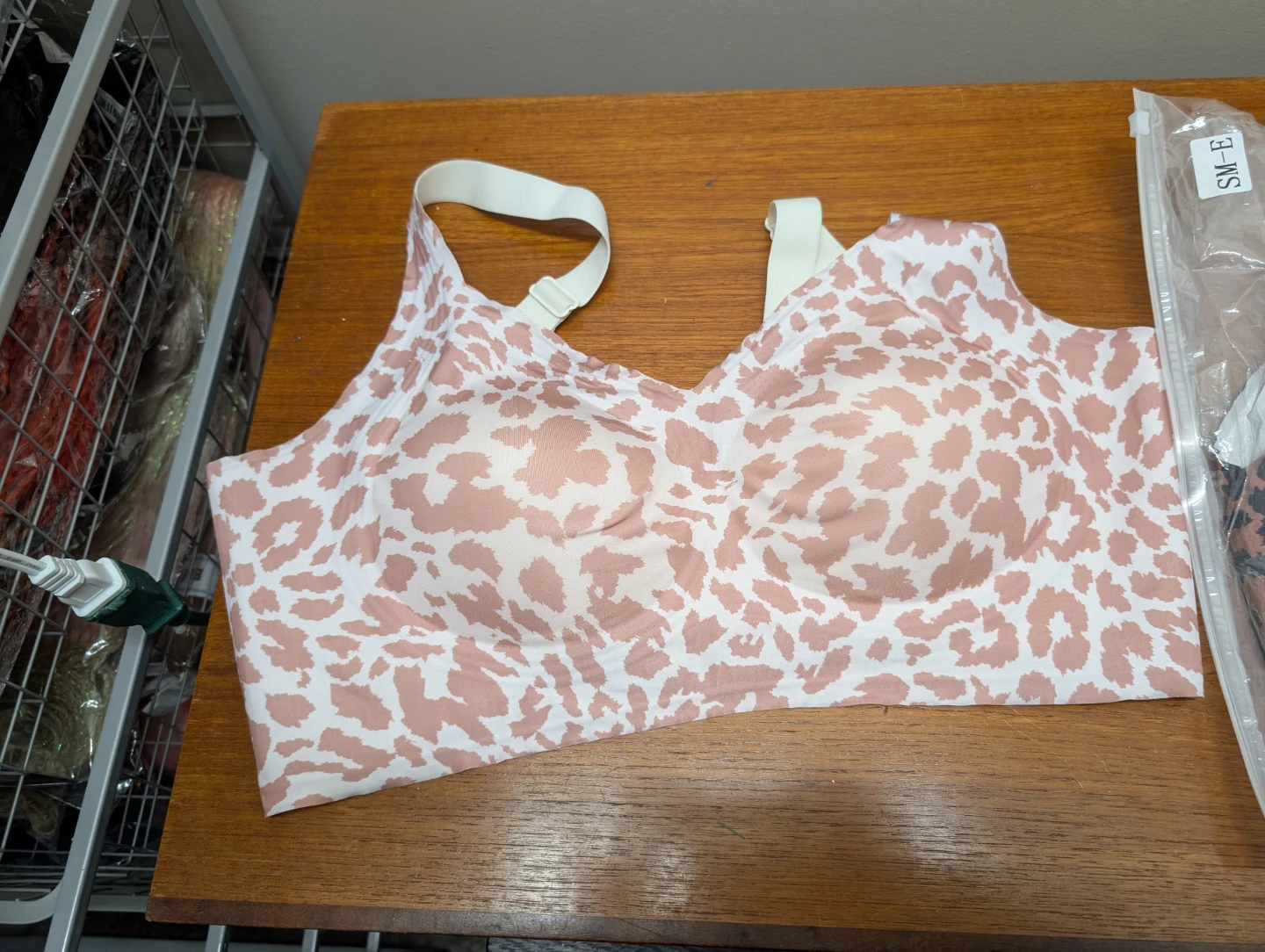 Leopard Print Wireless Bras - Size SM  E (40/42 DD)