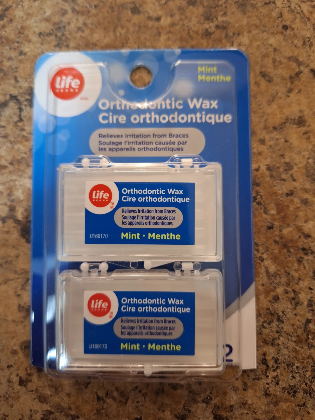 Life Brand Orthodontic Wax Mint 2 Pack