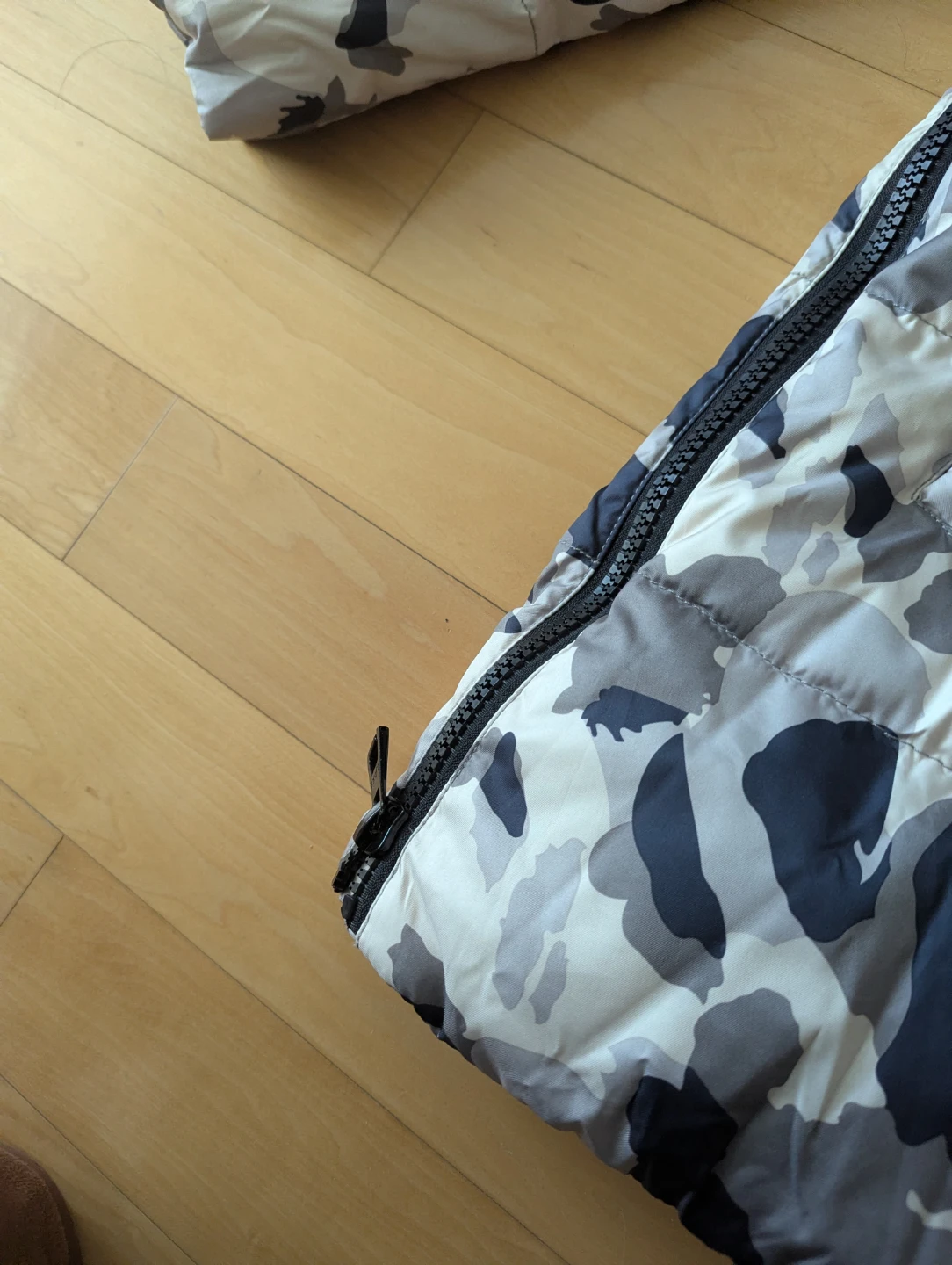 Camo Puffer Jacket with Removable Fur Trim - photo 4