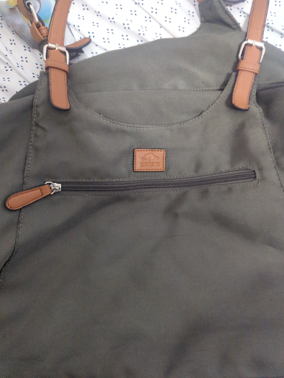 Roots 73 Olive Green Tote Bag