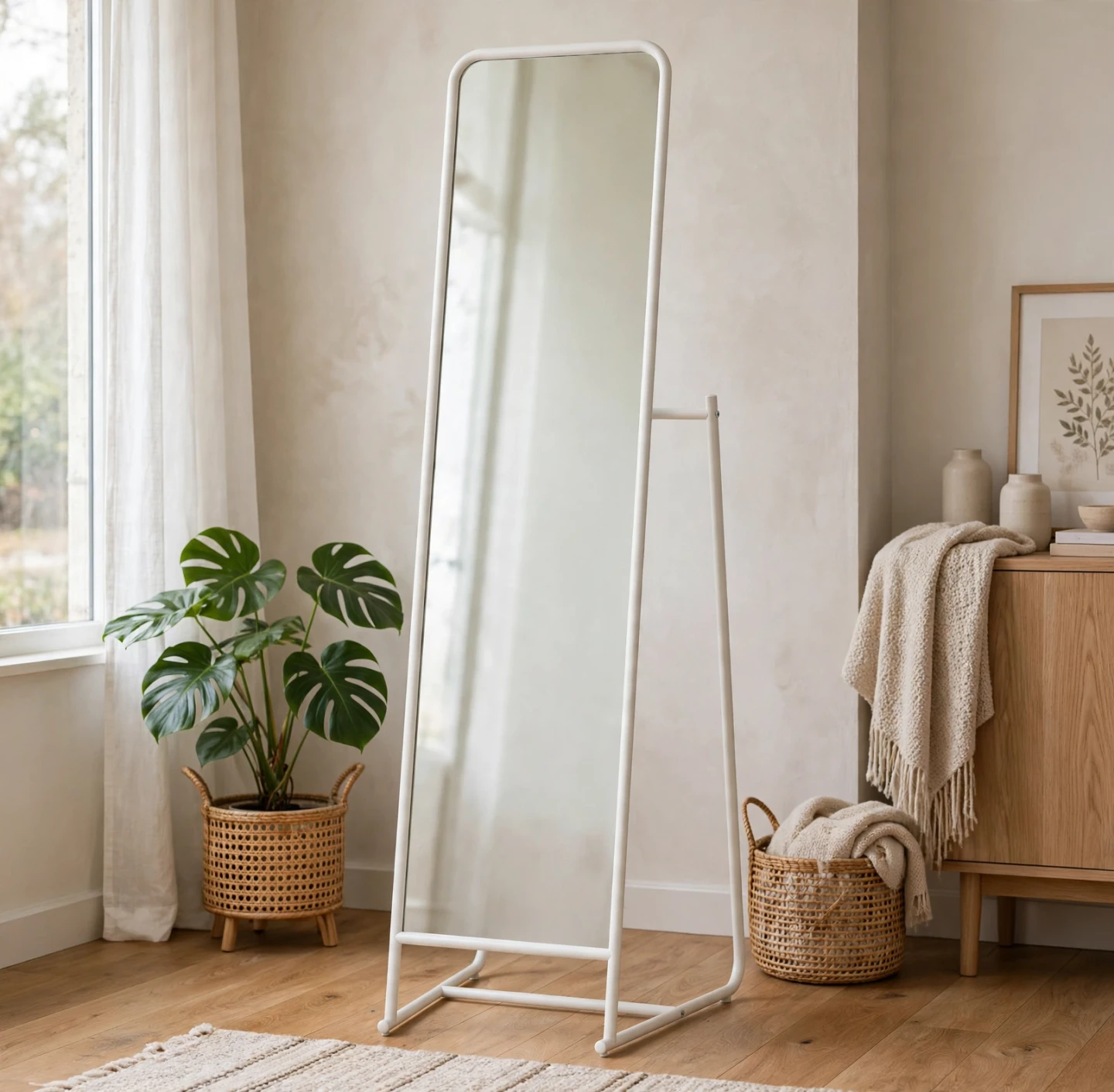 IKEA KNAPPER Standing Mirror - White - photo 2