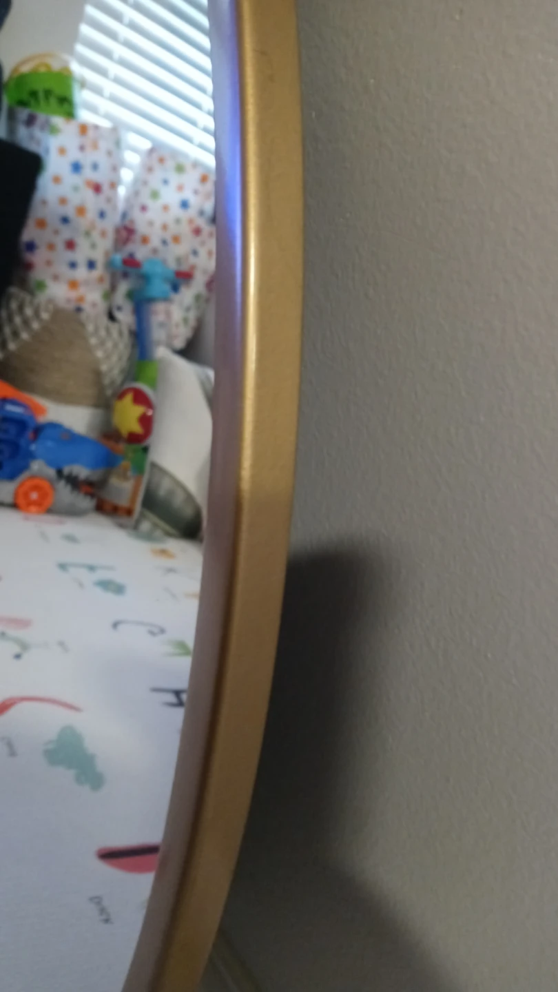 Round Wall Mirror with Gold Frame - photo 4