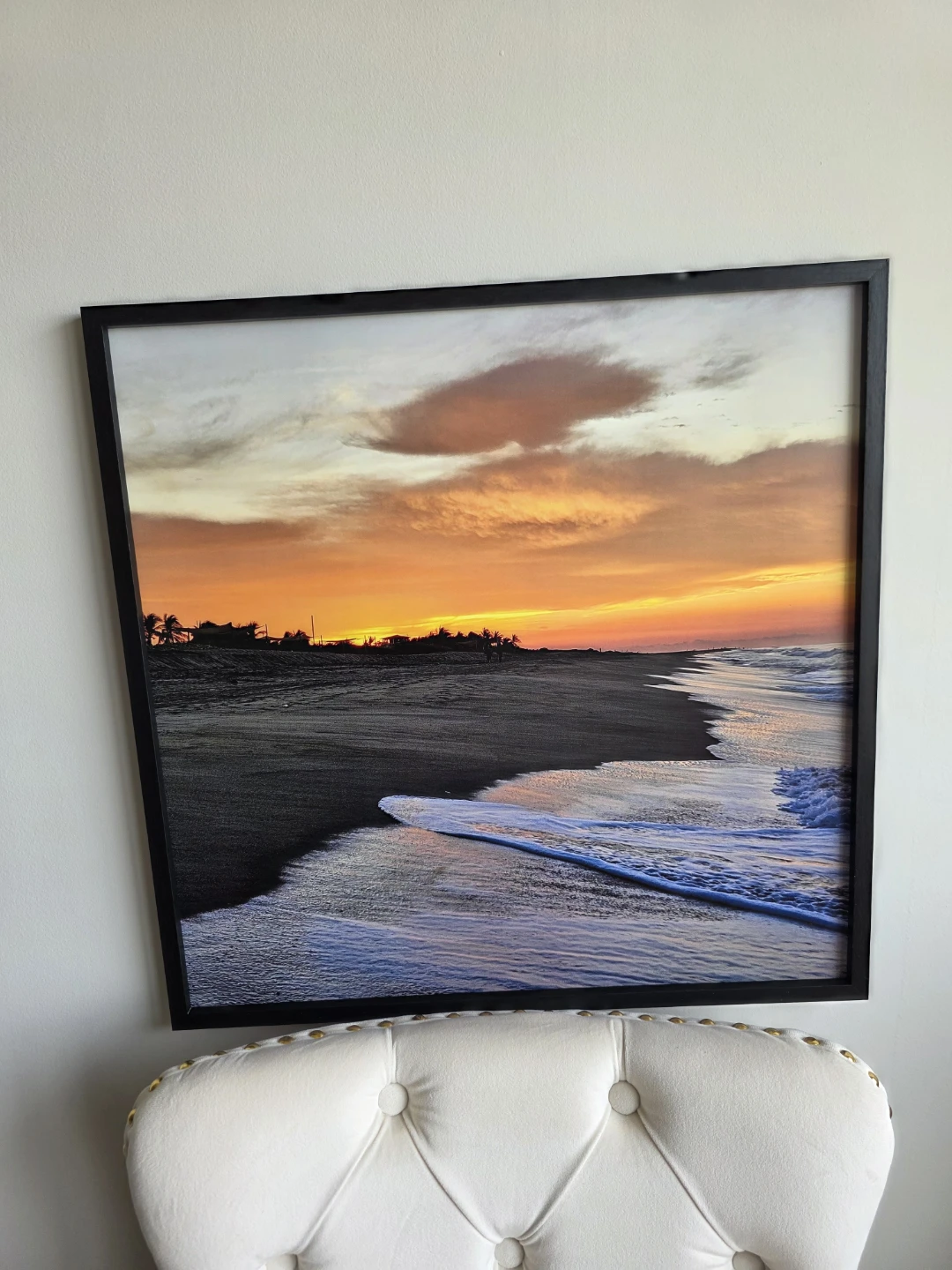 Framed Beach Sunset Wall Art