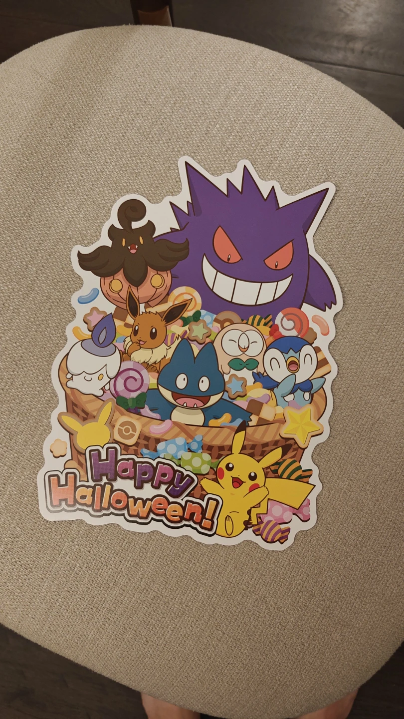 Pokemon Happy Halloween Decorative Card