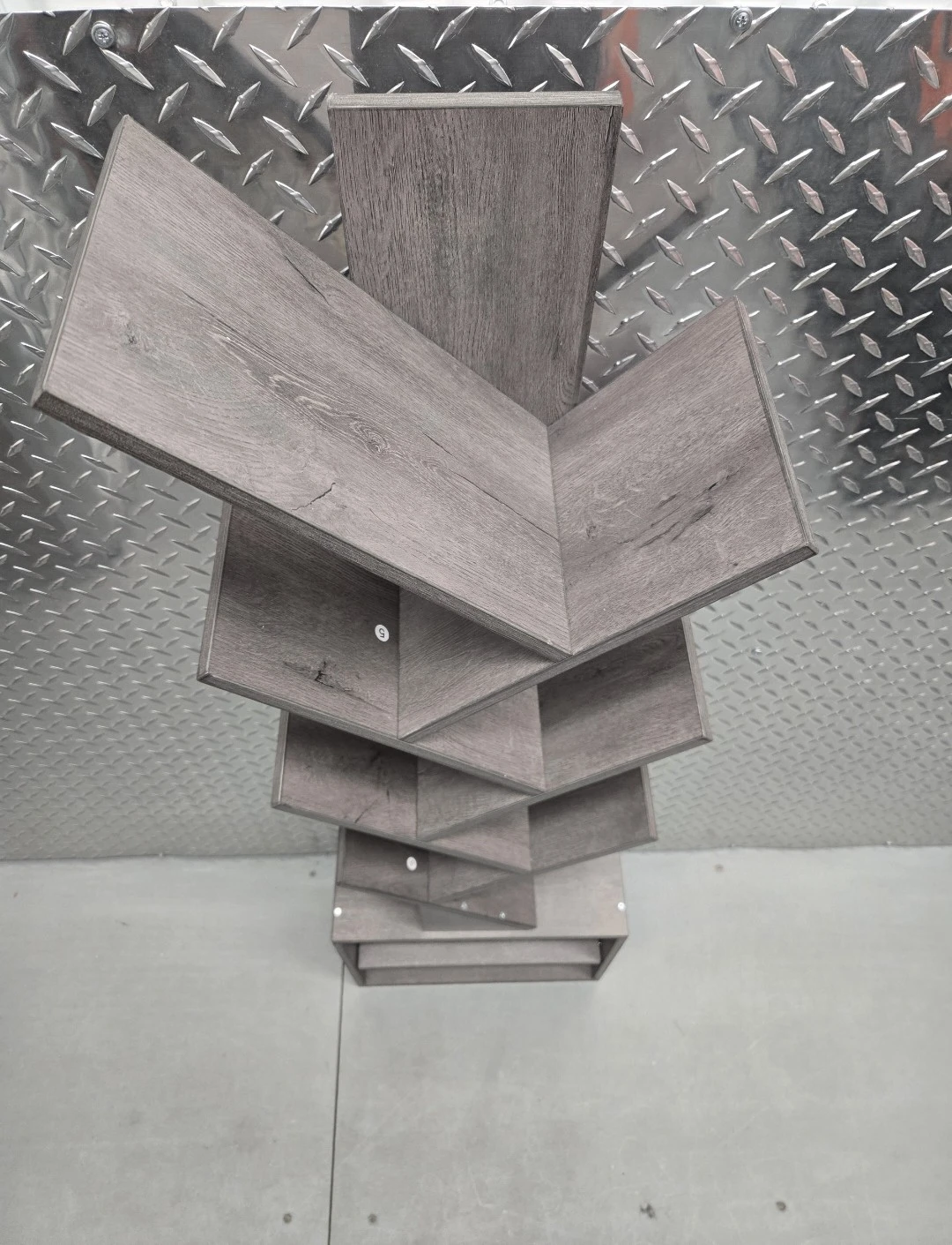 Sunmory 9-Tier Tree Bookshelf / Weathered Gray / 50" Tall / Slim - photo 2