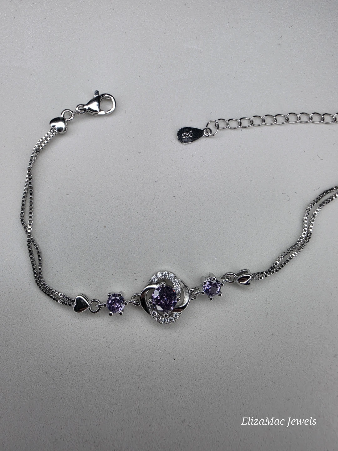 ElizaMac Jewels Purple moissanite  Bracelet - photo 2