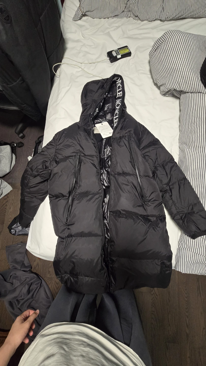 Moncler black down jacket
