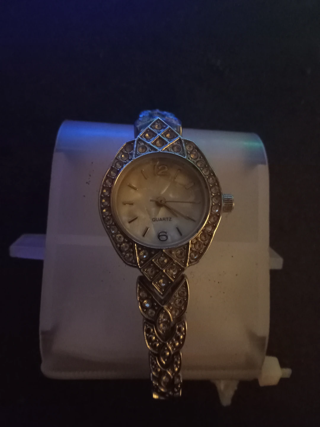 Silver-Tone Rhinestone Quartz Women's Watch - photo 2