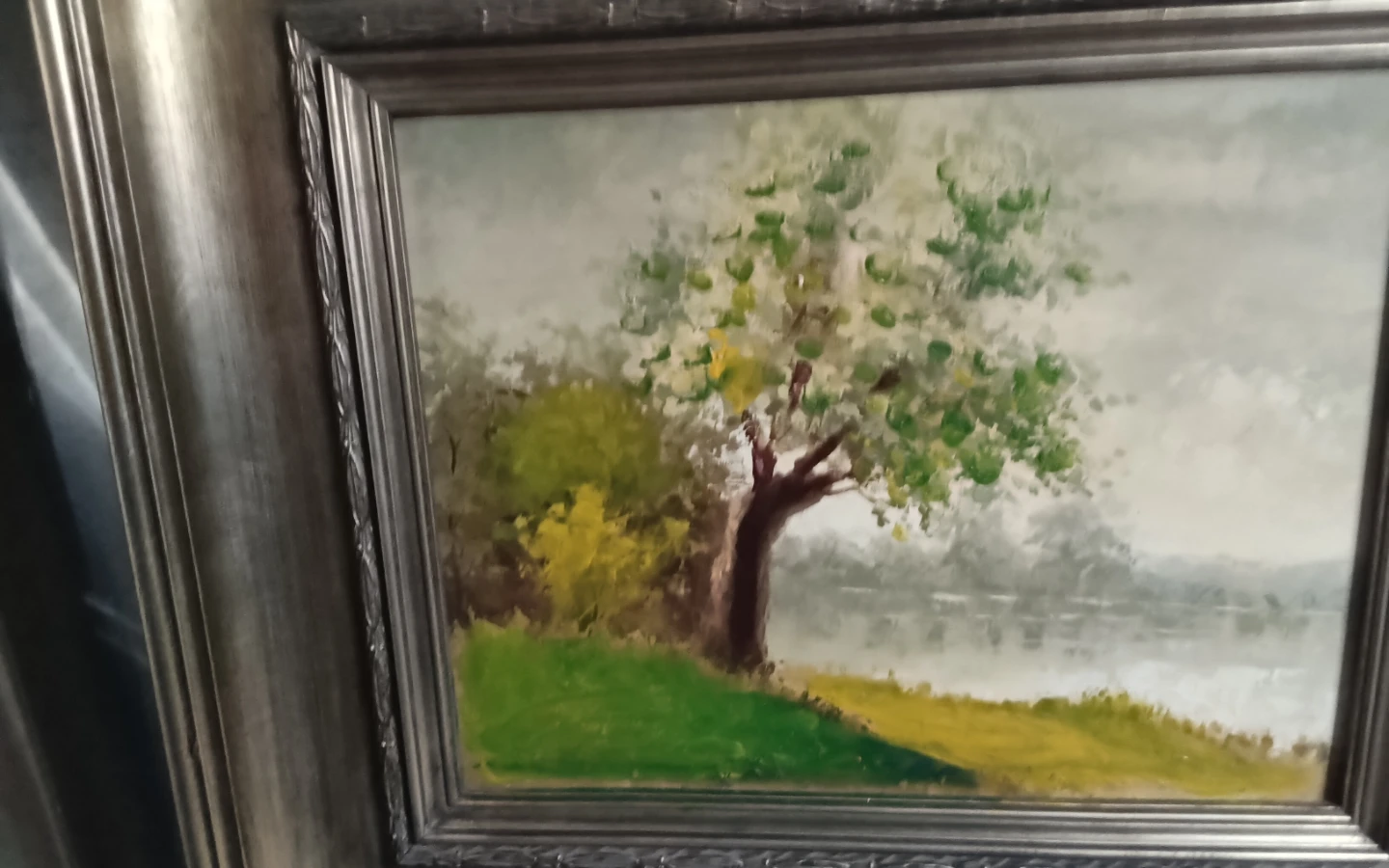 Impressionist Landscape Oil Painting in Premium Custom Frame - photo 2