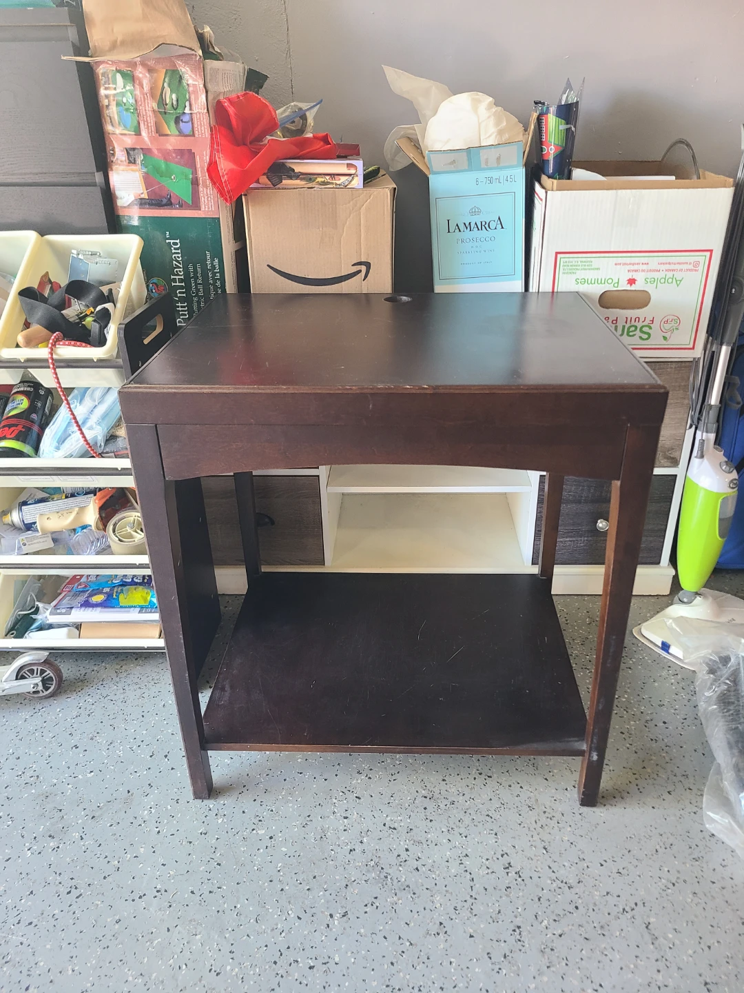 Dark Brown Wooden End Table or desk - photo 2