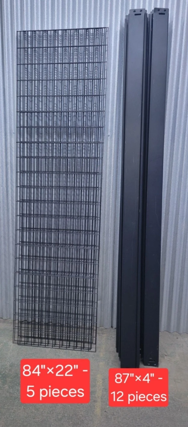 Black Metal Grid Panels and Support Beams - photo 2