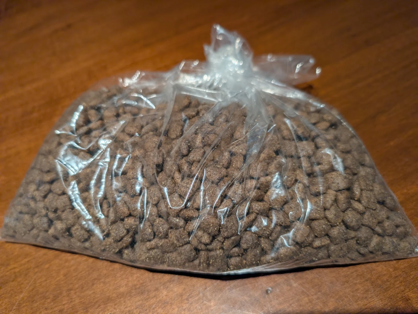 Dry dog food kibble
