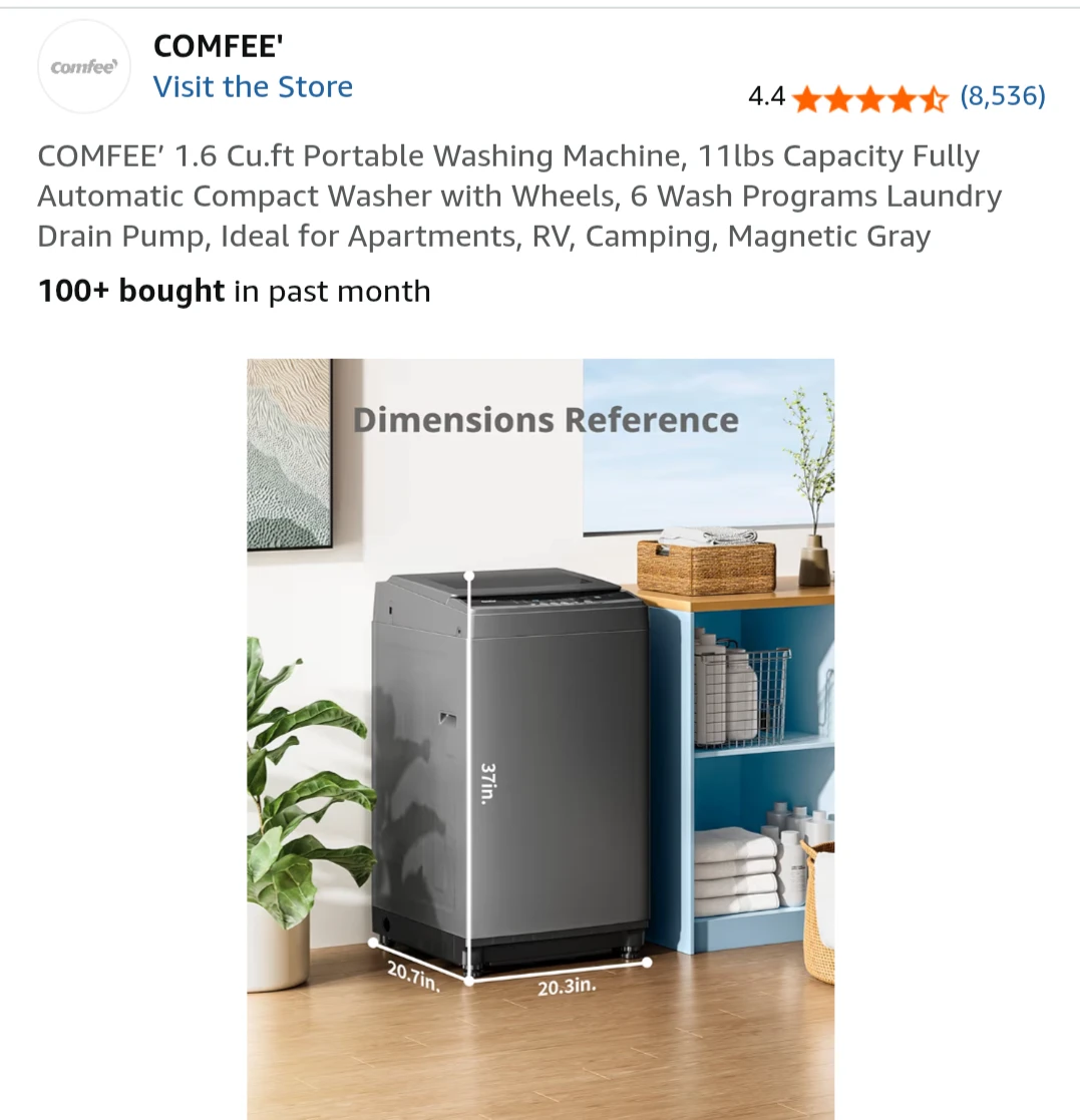 Comfee Portable Washing Machine - photo 2